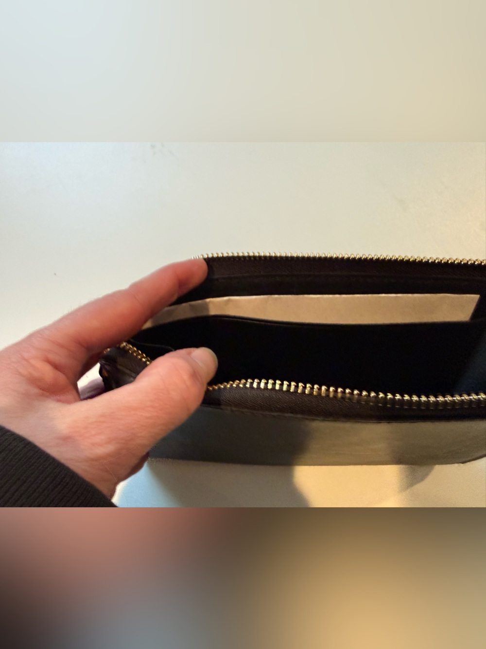 Madewell Essential Zip Clutch Black NWT - Picture 7 of 9